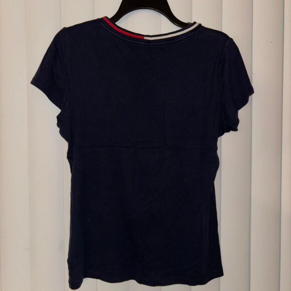 Tommy-hilfiger Women's Navy and Blue T-shirt - Picture 3 of 3